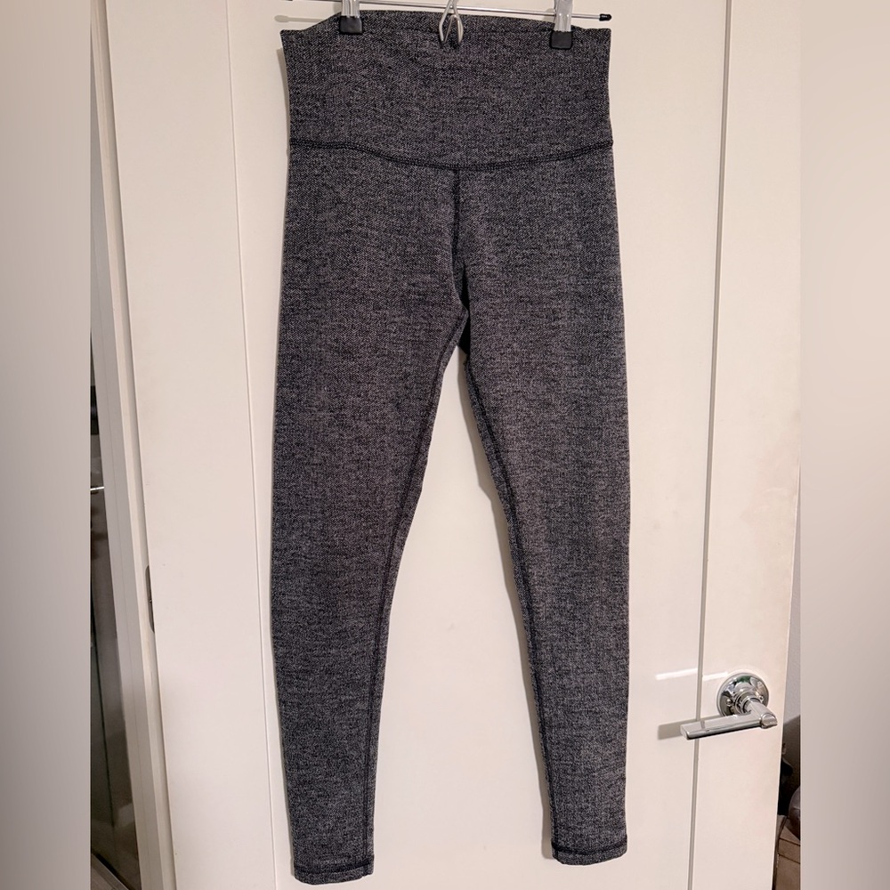 Heathered Herringbone Wunder Under Leggings, Size 6 by lululemon